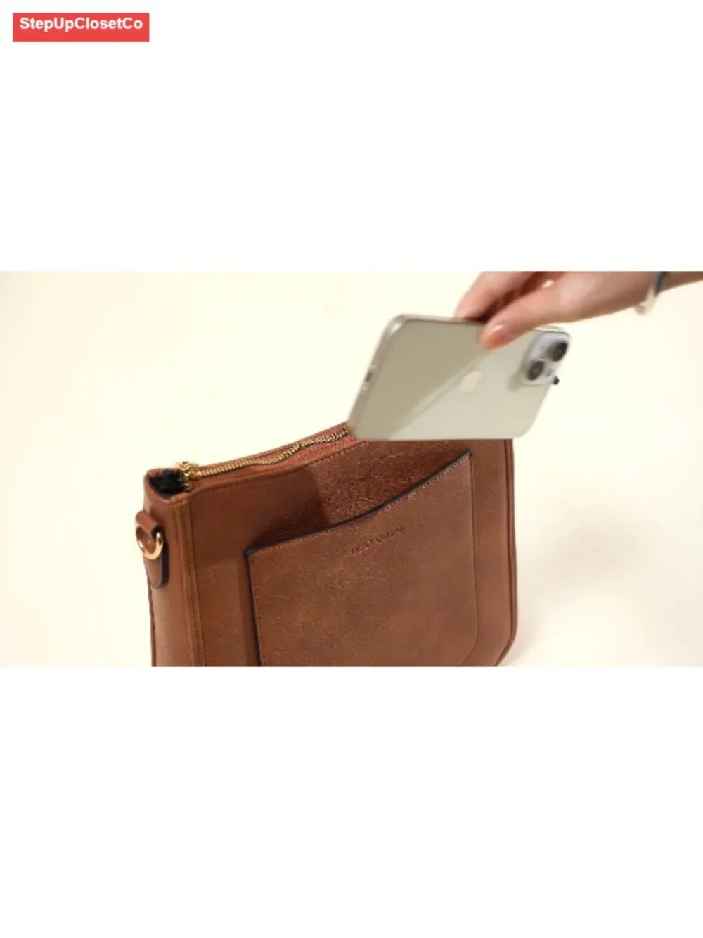 Women's Vegan Leather Crossbody Hobo Bag with Guitar Strap & Multiple Pockets